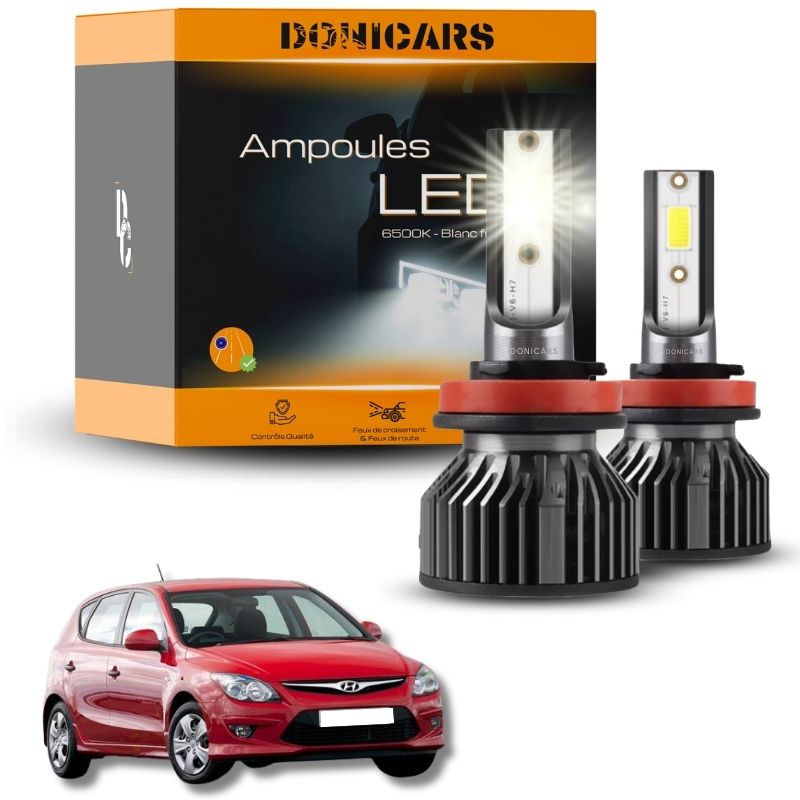 Pack Ampoules LED H7 Hyundai I30 MK1 (2007 à 2012) - Kit LED Donicars