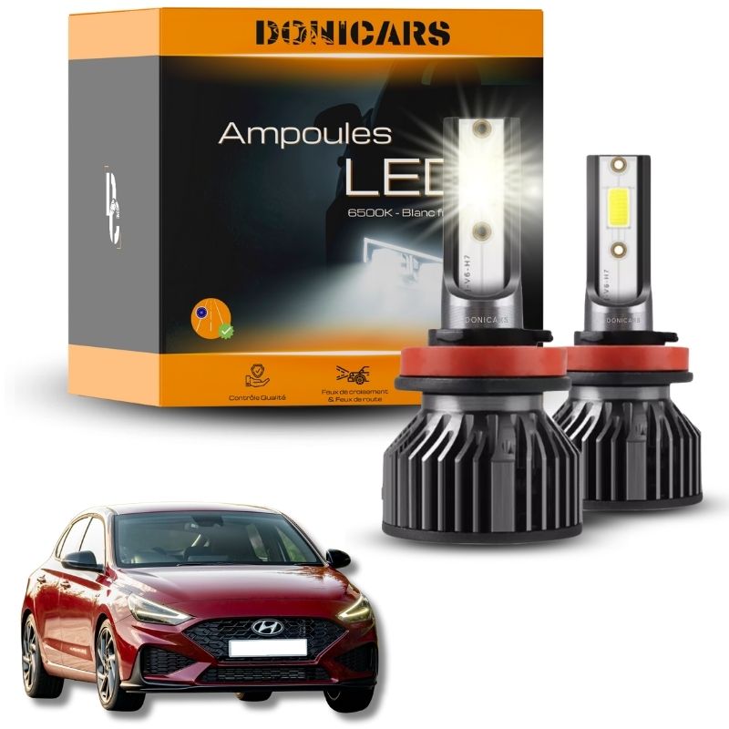 Pack Ampoules LED H7 Hyundai i30 MK3 (2017 à 2023) - Kit LED Donicars