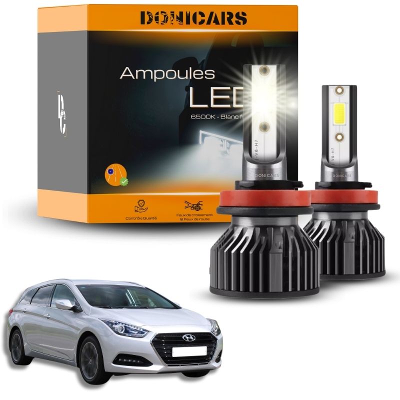 Pack Ampoules LED H7 Hyundai I40 (2011 à 2019) - Kit LED Donicars