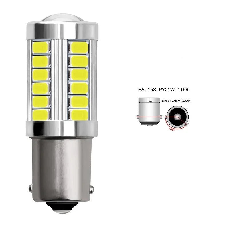 2pcs LED de rechange BA15S P21W 48SMD feu arrière Donicars