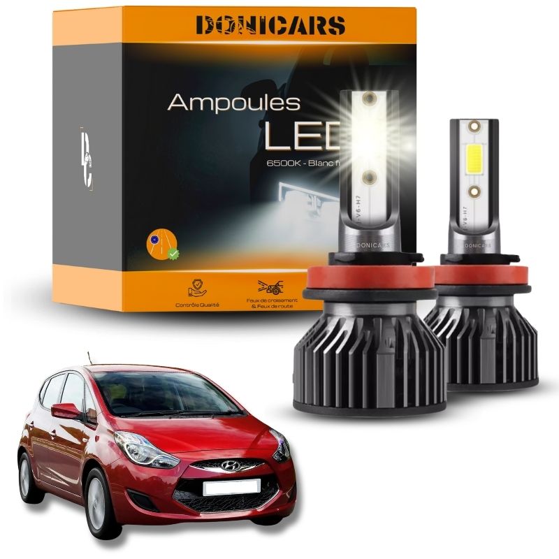 Pack Ampoules LED H7 Hyundai IX20 (2010 à 2018) - Kit LED Donicars