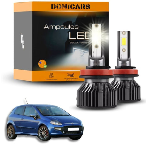 Pack Ampoules LED H11 Fiat Grande Punto & Punto Evo (2005 à 2017)  - Kit LED Donicars