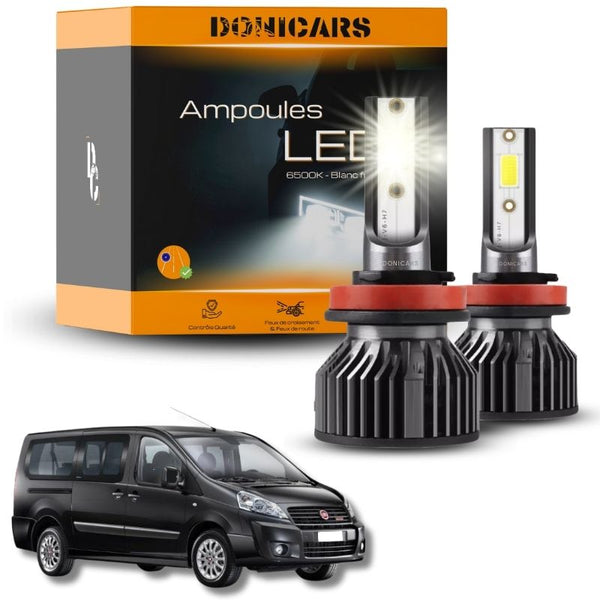 Kit Ampoules LED H4 6000K 72W 8000LM Pour Phare Fiat Seicento - Lot De 2 - Neuf - Garantie 1 An