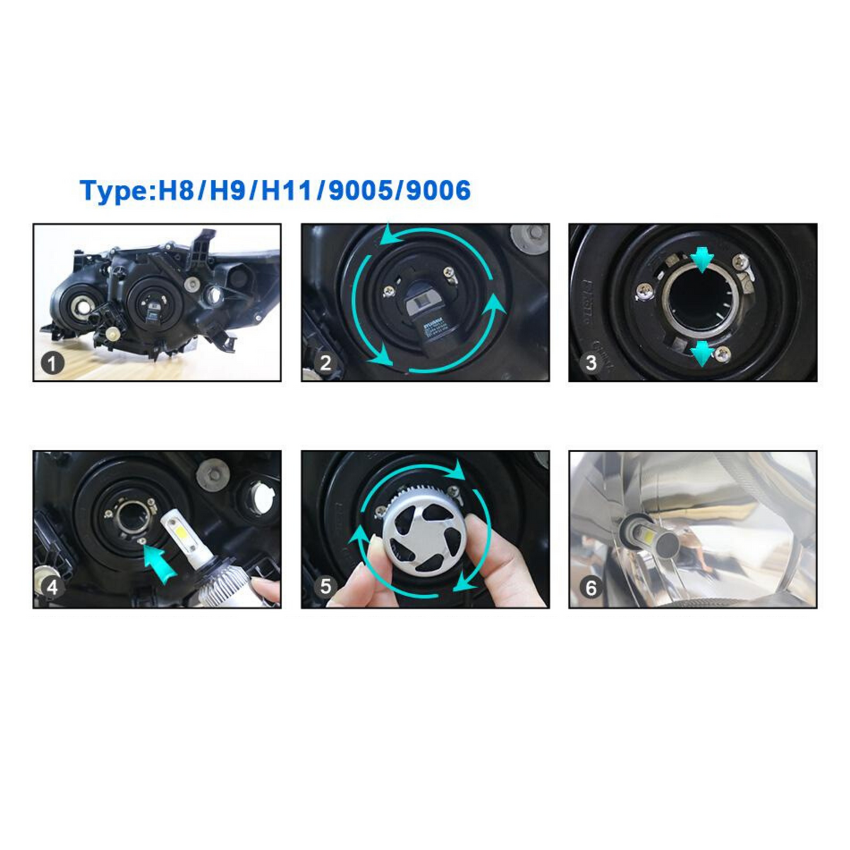 Pack 2 ampoules phares à LED H4 double intensité pour Hyundai i10 1