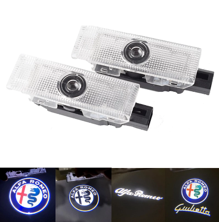 Lumière projecteur LED portières Logo portes Alfa Romeo (tous modèles) Donicars