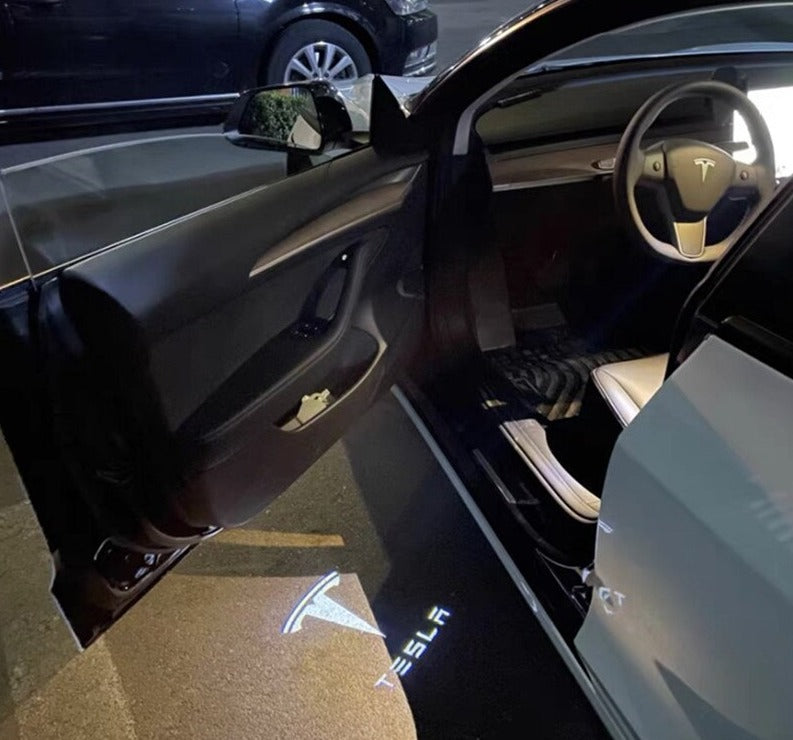  Umelee Lumière de porte de voiture Tesla 4 pcs