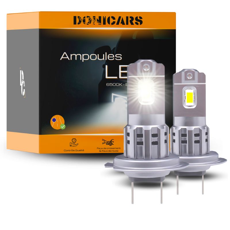 Pack Ampoules LED H7 pour éclairage avant - Kit LED type Halogène Renault Laguna 3 (2007 - 2016)