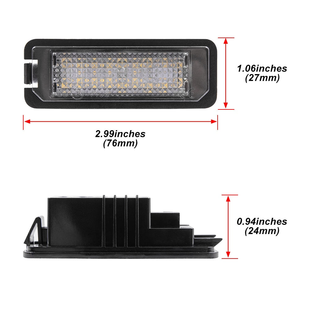 Volkswagen Polo 4 IV 9N : Éclairage LED plaque d'immatriculation module anti-erreur Donicars