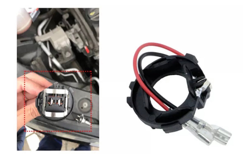 x2 Adaptateurs H7 Phares LED Avants Supports Volkswagen VW Caddy 3 Phase 2 (2010-2015) Donicars