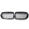 Calandre BMW X3 X4 F25 F26 2010-2017 Grille Noire Diamant ABS Pare-choc Donicars