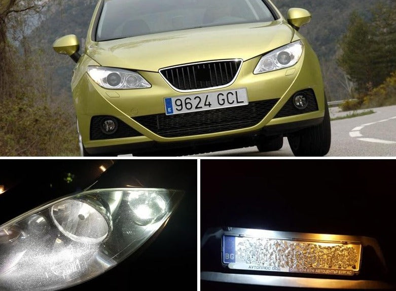Kit d'éclairage intérieur LED pour Voiture dôme Carte Plaque  d'immatriculation Lampe Accessoires Auto, pour Seat 2002-2016 Ibiza Mk4 Mk5  6L 6J 6P : : Auto et Moto