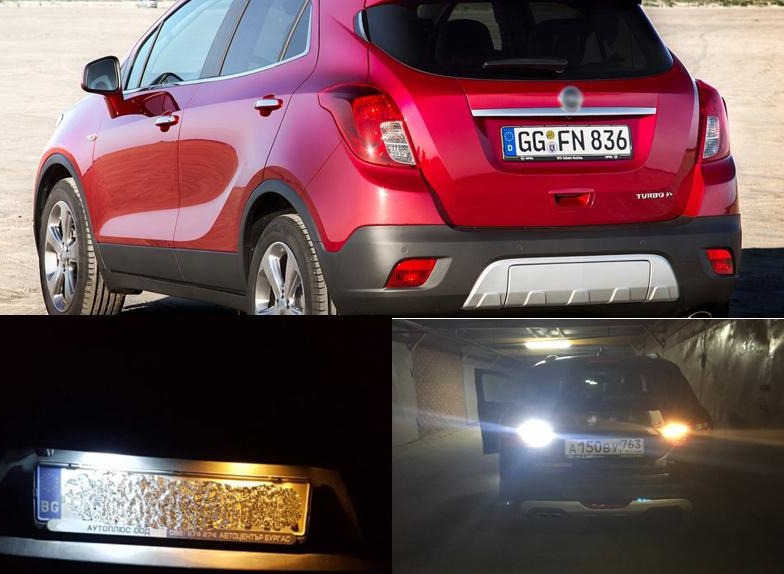 Kit LED extérieur Feu de recul + Plaque d'immatriculation Opel Mokka (2012-2021) Donicars